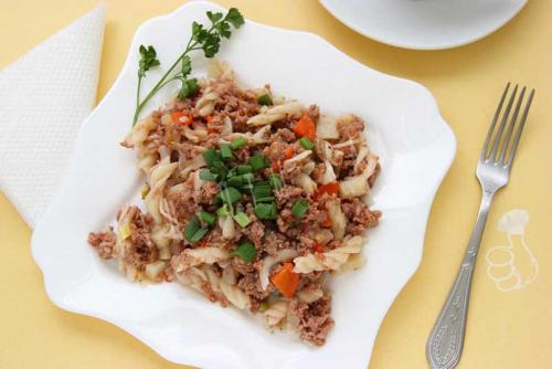 Макароны с фаршем индейки рецепт. Макароны по-флотски с фаршем индейки и овощами