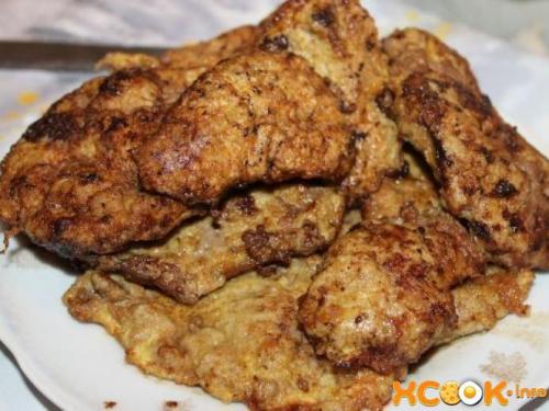 Отбивные из свиной печени в кляре на сковороде - как приготовить и пошаговый рецепт с фото