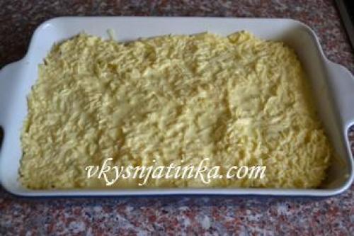 Запеканка из картофельного пюре с сосисками. Картофельная запеканка с сосисками 08