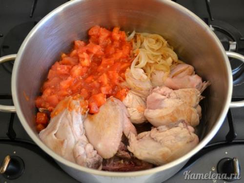 Чахохбили из курицы с перцем болгарским. Чахохбили с картофелем 28 Чахохбили из курицы с перцем болгарским. Чахохбили с картофелем 28