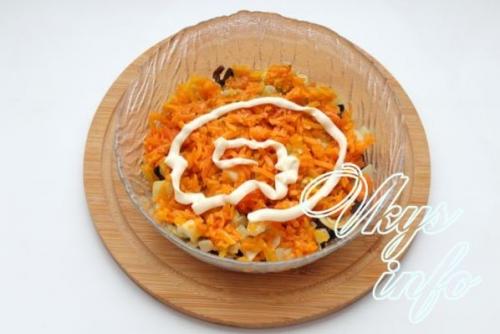 Салат с грибами и ветчиной и болгарским перцем. Вкусный, изысканный салат с ветчиной, жареными грибами, сыром и болгарским перцем - рецепт с фото приготовления праздничного блюда Мужской каприз 07