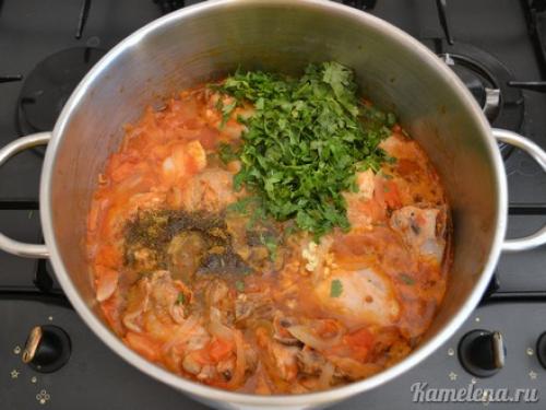 Чахохбили из курицы с перцем болгарским. Чахохбили с картофелем 30 Чахохбили из курицы с перцем болгарским. Чахохбили с картофелем 30