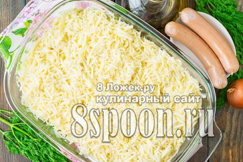 Картошка с сосисками в духовке без сыра. Картошка с сосисками в духовке