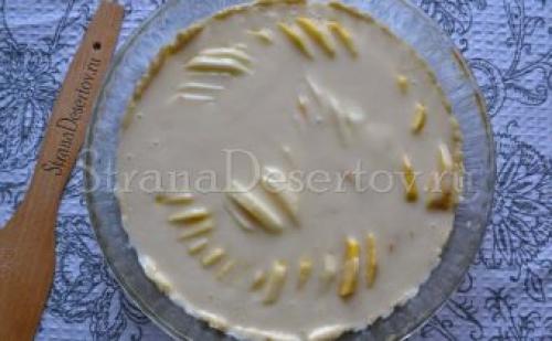 Яблочный пирог в сметанной заливке рецепт. Цветаевский пирог с яблоками со сметанной заливкой