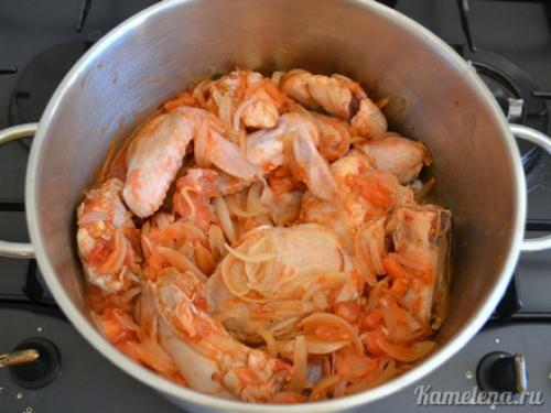 Чахохбили из курицы с перцем болгарским. Чахохбили с картофелем 29 Чахохбили из курицы с перцем болгарским. Чахохбили с картофелем 29