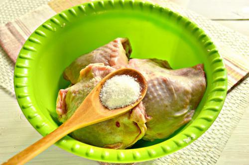 Чахохбили из бедрышек. Чахохбили из куриных бедер на сковороде