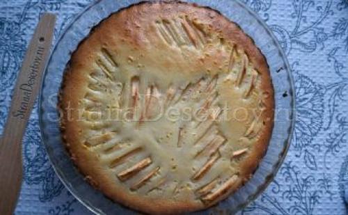 Яблочный пирог в сметанной заливке рецепт. Цветаевский пирог с яблоками со сметанной заливкой