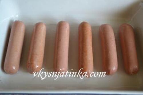 Запеканка из картофельного пюре с сосисками. Картофельная запеканка с сосисками 04