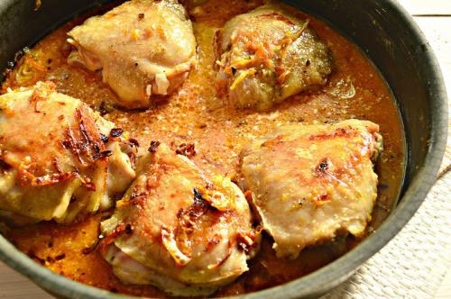 Чахохбили из бедрышек. Чахохбили из куриных бедер на сковороде