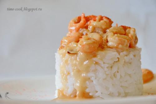 Рис с креветками рецепт в сливочном соусе. Рис с креветками в сливочном соусе