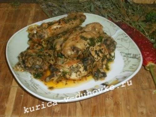 Как приготовить чахохбили из курицы в духовке. Чахохбили из курицы