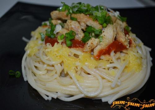 Макароны с индейкой и сыром. Спагетти с индейкой и сыром