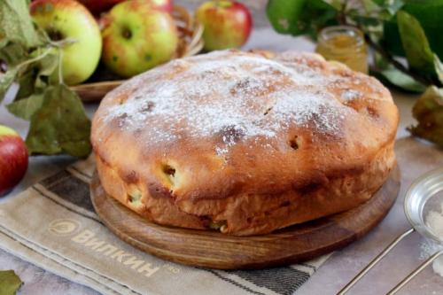 Шарлотка со сметаной. Пышная шарлотка на сметане с яблоками