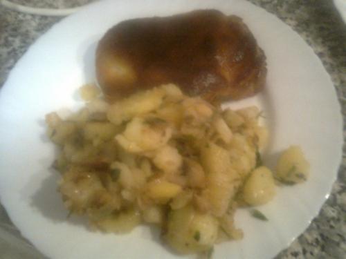 Запечённая треска под соусом.