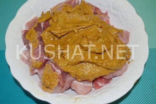 Шашлык на сковороде с майонезом. Шашлык из свинины с майонезом и луком – рецепт