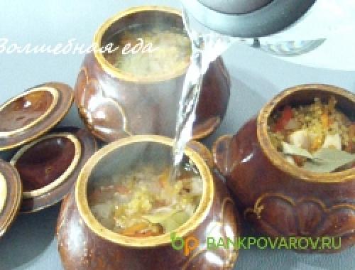 Пшеничная каша с курицей рецепт. Пшеничная каша с курицей в горшочке