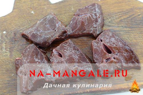 Стейк из свиной печени. Ингредиенты: