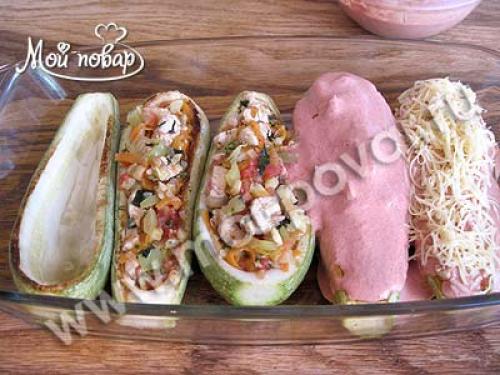 Кабачки в духовке фаршированные индейкой. 11 Кабачки в духовке фаршированные индейкой. 11