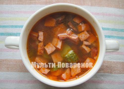 Солянка в мультиварке. Быстрая солянка в мультиварке