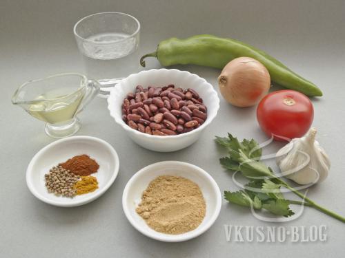 Карри с фасолью. Индийское карри с красной фасолью