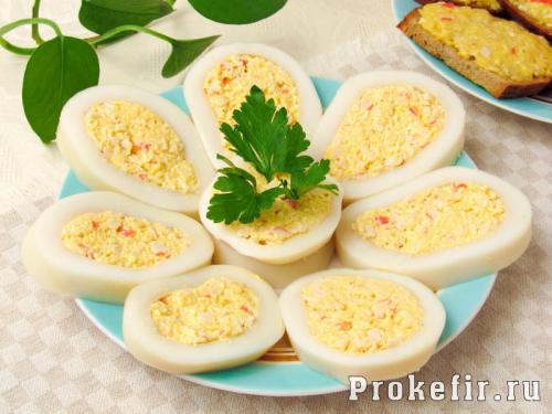 Кальмары с грибами и рисом. Кальмар, фаршированный грибами и рисом