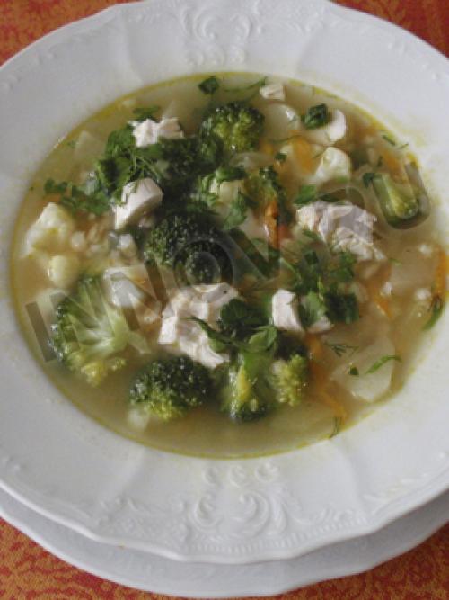 Суп из перловки для ребенка. Рассольник с курицей и перловкой 05 Суп из перловки для ребенка. Рассольник с курицей и перловкой 05