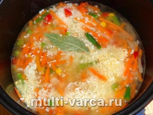 Рис с овощами с томатом. Процесс приготовления 14 Рис с овощами с томатом. Процесс приготовления 14