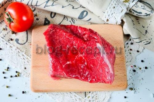 Азу с солеными огурцами. Ингредиенты: