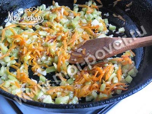 Кабачки в духовке фаршированные индейкой. 08 Кабачки в духовке фаршированные индейкой. 08