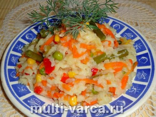 Рис с овощами по мексикански в мультиварке. Рис с мексиканской смесью в мультиварке