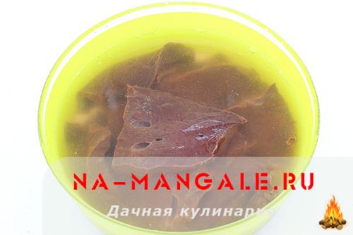 Стейк из свиной печени. Ингредиенты: