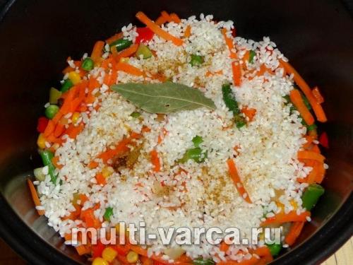 Рис с овощами с томатом. Процесс приготовления 13 Рис с овощами с томатом. Процесс приготовления 13