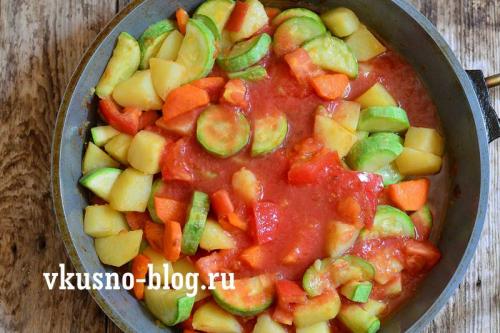 Рагу овощное с томатным соком. Рецепт вкусного овощного рагу с помидорами