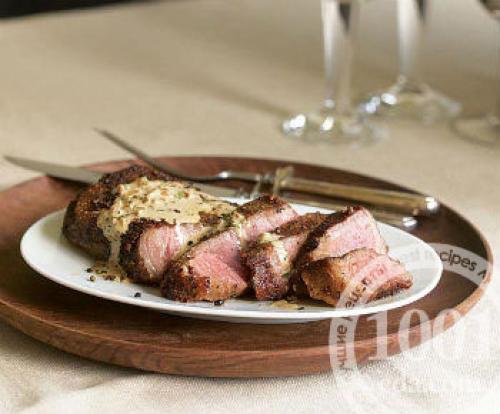 Стейк с горчицей и медом. Сочный стейк из говядины в горчично-медовом соусе 01