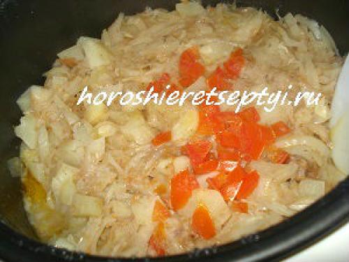 Свинина с капустой и картошкой в мультиварке. Ингредиенты: