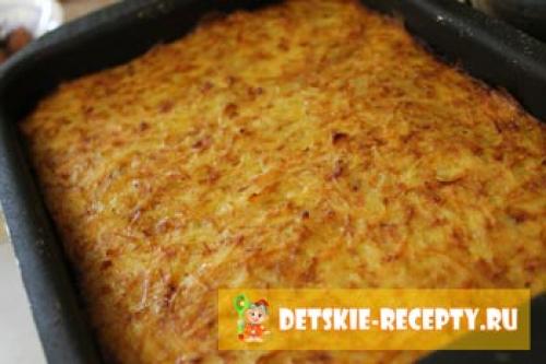 Картофельная бабка с фаршем в духовке. Картофельная бабка с фаршем