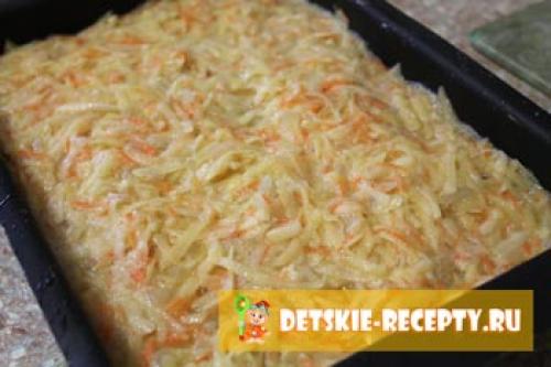 Картофельная бабка с фаршем в духовке. Картофельная бабка с фаршем
