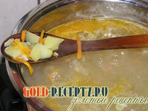 Суп с перловкой детский. Рассольник с курицей и перловкой 09 Суп с перловкой детский. Рассольник с курицей и перловкой 09