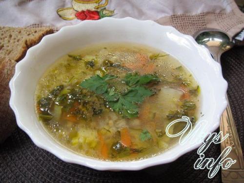 Суп с перловкой без огурцов.