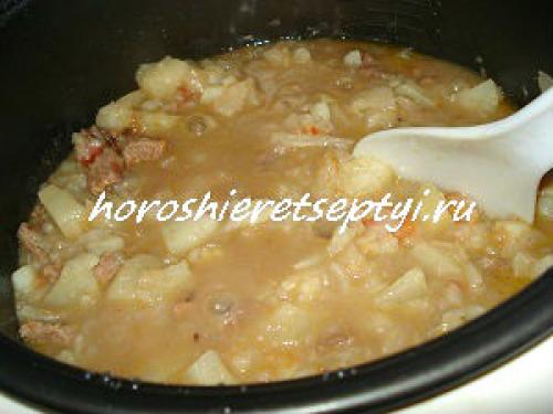 Свинина с капустой и картошкой в мультиварке. Ингредиенты: