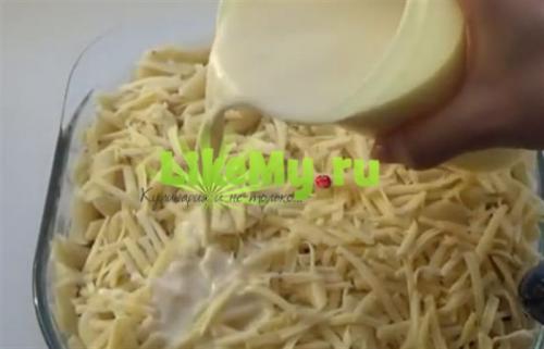 Запеканка из макарон с куриным фаршем. С фаршем и сыром