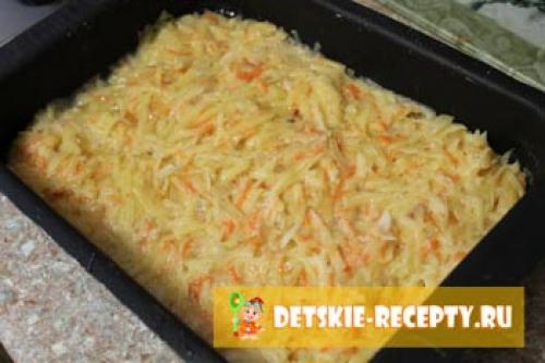 Картофельная бабка с фаршем в духовке. Картофельная бабка с фаршем