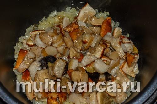 Гороховая каша с грибами в мультиварке