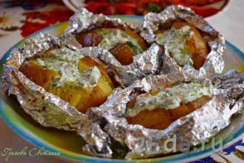 Запеченная картошка в духовке на пергаменте. Испанские пейзажи. Картофель, запеченный в пергаменте 28