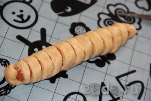 Улитка с сосисками и сыром. 03 Улитка с сосисками и сыром. 03