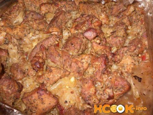 Шашлык из шейки в духовке. Шашлык из свинины в духовке на противне без шампуров 08 Шашлык из шейки в духовке. Шашлык из свинины в духовке на противне без шампуров 08