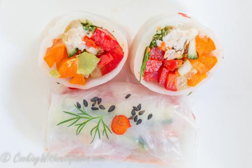 Курица в рисовой бумаге. Рулетики из Рисовой Бумаги с Курицей и Овощами