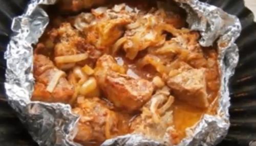 Шашлык из шейки в духовке. Шашлык из свинины в духовке на противне без шампуров 05 Шашлык из шейки в духовке. Шашлык из свинины в духовке на противне без шампуров 05