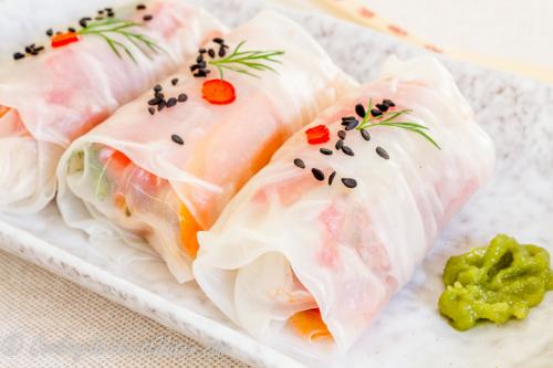 Курица в рисовой бумаге. Рулетики из Рисовой Бумаги с Курицей и Овощами