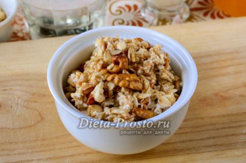 Овсянка с грецкими орехами. Скраб для кишечника из овсянки для похудения Минус 11 кг 06